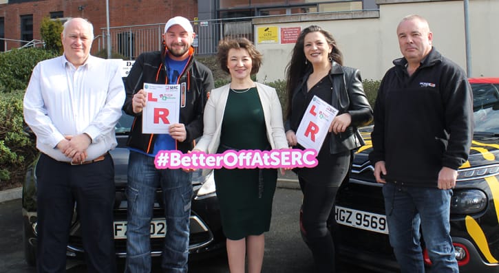 Students form South Eastern Regional College’s Downpatrick Campus were presented with certificates following successful completing of the Driving to Success programme 19/20. 